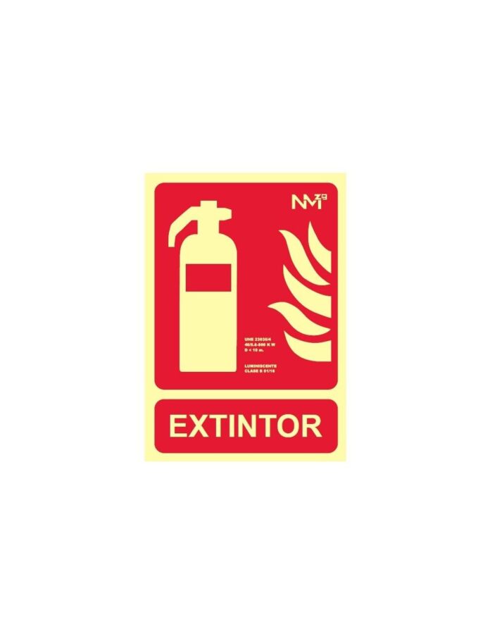 Señal extintor de incendios Clase A homologada