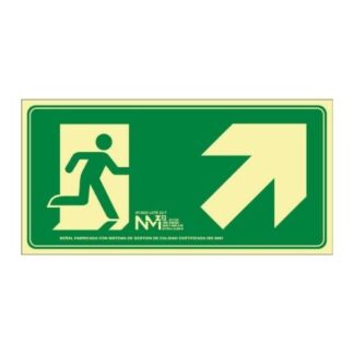 Señal de Salida Escalera Derecha Arriba Clase B