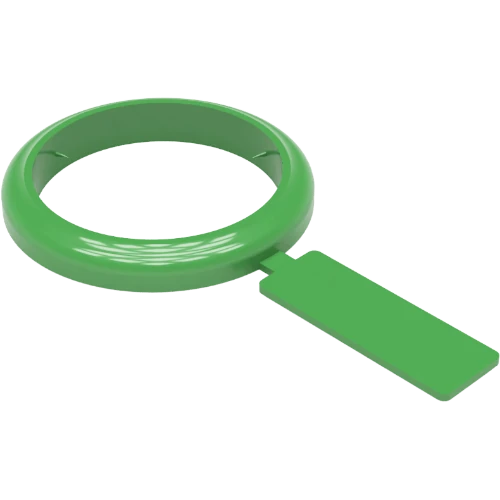Junta de cierre 1 a 12 kg con lengüeta 30×39 mm color verde – Cod. 17.504