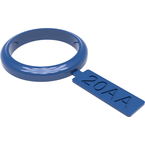 Junta de cierre 1 a 12 kg con lengüeta y año color azul – Cod. 17.506-20AA